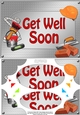A5 GET WELL SOON Handyman Tools Scallop Corners & Pyramage