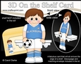 3D On the Shelf Card Kit - Little Footballer Napoleon plays for Blackburn