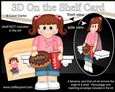 3D On the Shelf Card Kit - Cute Little Girl Evelia has a Donut & Cola