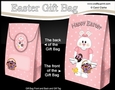 3D Easter Gift Bag Mini Kit - Easter Ipsy Bunny has Lots of Chocolate Easter Eggs