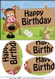 A5 HAPPY BIRTHDAY Gigi Horse has a Rose Oval Pyramage Topper