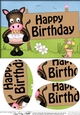 A5 HAPPY BIRTHDAY Gigi Horse has a Birthday Cake Oval Pyramage Topper