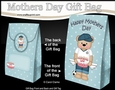 Mothers Day Gift Bag Mini Kit - Cute Little Austin Bear has a Cake for Mum