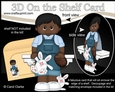 3D On the Shelf Card Kit - Ethnic Easter Toddler Jervonte has a Cute Bunny & a Chocolate Easter Egg