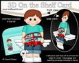 3D On the Shelf Card Kit - Cute Little Boy Ashley has a Toy Bus