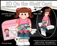 3D On the Shelf Card Kit - Cute Little Girl Suzanna has a Toy Bus