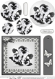 Pansy on Butterfly Lace Quick Card Circle Pyramage Topper