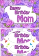 A5 Happy Birthday MOM Time for Roses Scallop Corners & Pyramage
