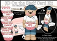 3D On the Shelf Card Kit - Cute Little Austin Bear has a Cake for Mum