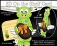 3D On the Shelf Card Kit - Easter Denis Dinosaur has a Lovely big chocolate Easter Egg