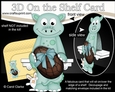 3D On the Shelf Card Kit - Easter Deke Dinosaur has a Lovely big chocolate Easter Egg