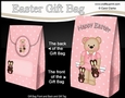 3D Easter Gift Bag Mini Kit - Easter Livvy Bear has Chocolate Bunnies