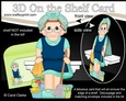 3D On the Shelf Card Kit - Older Lady Cleaner Imogen is making everything Spick and Span
