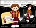 3D On the Shelf Card Kit - Little Footballer Branden plays for Bradford