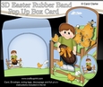 3D Rubber Band Pop Up Box Card Kit - Easter Boy Glen has a Lovely big chocolate Easter Egg