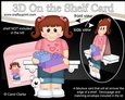 3D On the Shelf Card Kit - Cute Little Girl Danika has Building Blocks