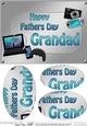 A5 HAPPY FATHERS DAY GRANDAD Gadgets n Gizmos Oval Pyramage Topper