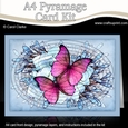A4 Butterflies & Flowers Oval Pyramage Kit