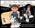 3D On the Shelf Card Kit - Ethnic Easter Toddler Anaya has a Cute Bunny & a Chocolate Easter Egg