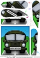 Fun Army Truck Bithday Fan Pyramage Topper