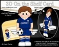 3D On the Shelf Card Kit - Little Footballer Reid plays for Cardiff