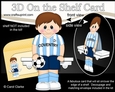 3D On the Shelf Card Kit - Little Footballer Hal plays for Coventry