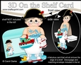 3D On the Shelf Card Kit - Bathtub Buddies - Older Man Admiral Toney plays with his boat in his Bubble Bath