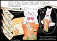 3D On the Shelf Card Kit - Flower Pot Friends Little White Cat Bella