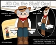 3D On the Shelf Card Kit - Little Line Dancer Alfred is having fun at the Hoedown