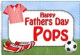 A4 Happy Fathers Day POPS Football Card Topper