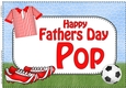 A4 Happy Fathers Day POP Football Card Topper