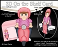 3D On the Shelf Card Kit - Little Teen Shanna Rides her Motor Scooter