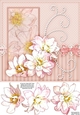 8x8 A Touch of Elegance Flowers Pearls and Lace Quick card front with 3D decoupage