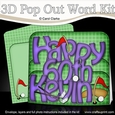 3D Happy 60TH Birthday KEVIN with Golf Pop Out Word Card 
