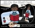 3D On the Shelf Card Kit - Cute Little Ethnic Toddler Keon is Reading a Good Book