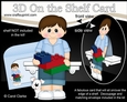 3D On the Shelf Card Kit - Cute Little Teen Emery has Building Blocks