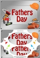 A5 FATHERS DAY Handyman Tools Scallop Corners & Pyramage