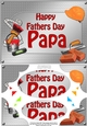 A5 Happy Fathers Day PAPA Handyman Tools Scallop Corners & Pyramage
