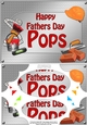 A5 Happy Fathers Day POPS Handyman Tools Scallop Corners & Pyramage