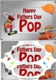 A5 Happy Fathers Day POP Handyman Tools Scallop Corners & Pyramage