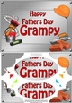 A5 Happy Fathers Day GRAMPY Handyman Tools Scallop Corners & Pyramage