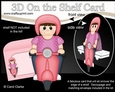 3D On the Shelf Card Kit - Lizette Rides her Motor Scooter