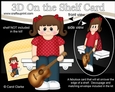 3D On the Shelf Card Kit - Cute Little Girl Teena plays the Guitar
