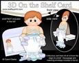 3D On the Shelf Card Kit - Bathtub Buddies - Cute Toddler Boy Brandon has a Bubble Bath