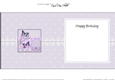 Birthday Butterflies and Flowers Birdcage square landscape insert