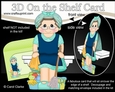 3D On the Shelf Card Kit - Older Lady Cleaner Lavinia is making everything Spick and Span