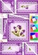 Pansy on Butterfly Lace Twisted Spiral Side Stacker