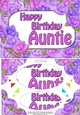 A5 Happy Birthday AUNTIE Time for Roses Scallop Corners & Pyramage