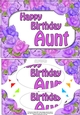 A5 Happy Birthday AUNT Time for Roses Scallop Corners & Pyramage