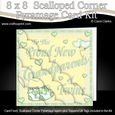 8 x 8 New Grandparents of TWINS Scalloped Corner Kit